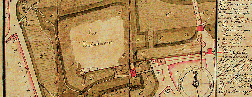 Plan of the Varaždin fortification, painted by Johann Vötter, 1773
