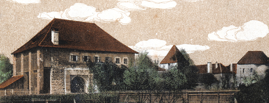 Watchtower on a postcard from the first half of the 20th century